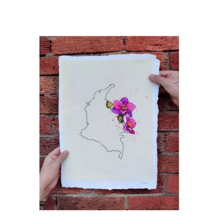 Colombia Florece – Mapa con Orquídea